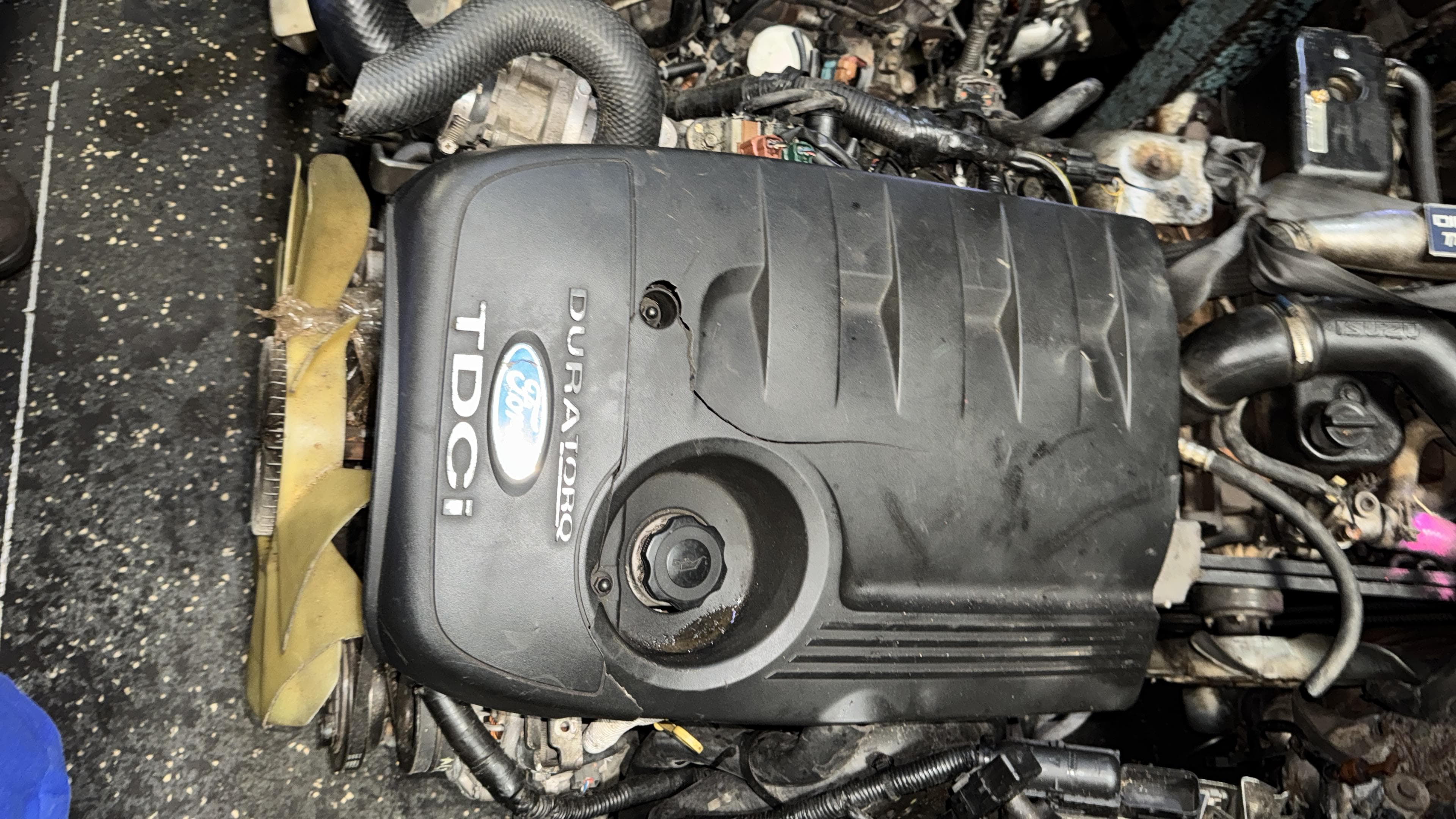 Front view of Mazda Ford, Mazda WL Engine