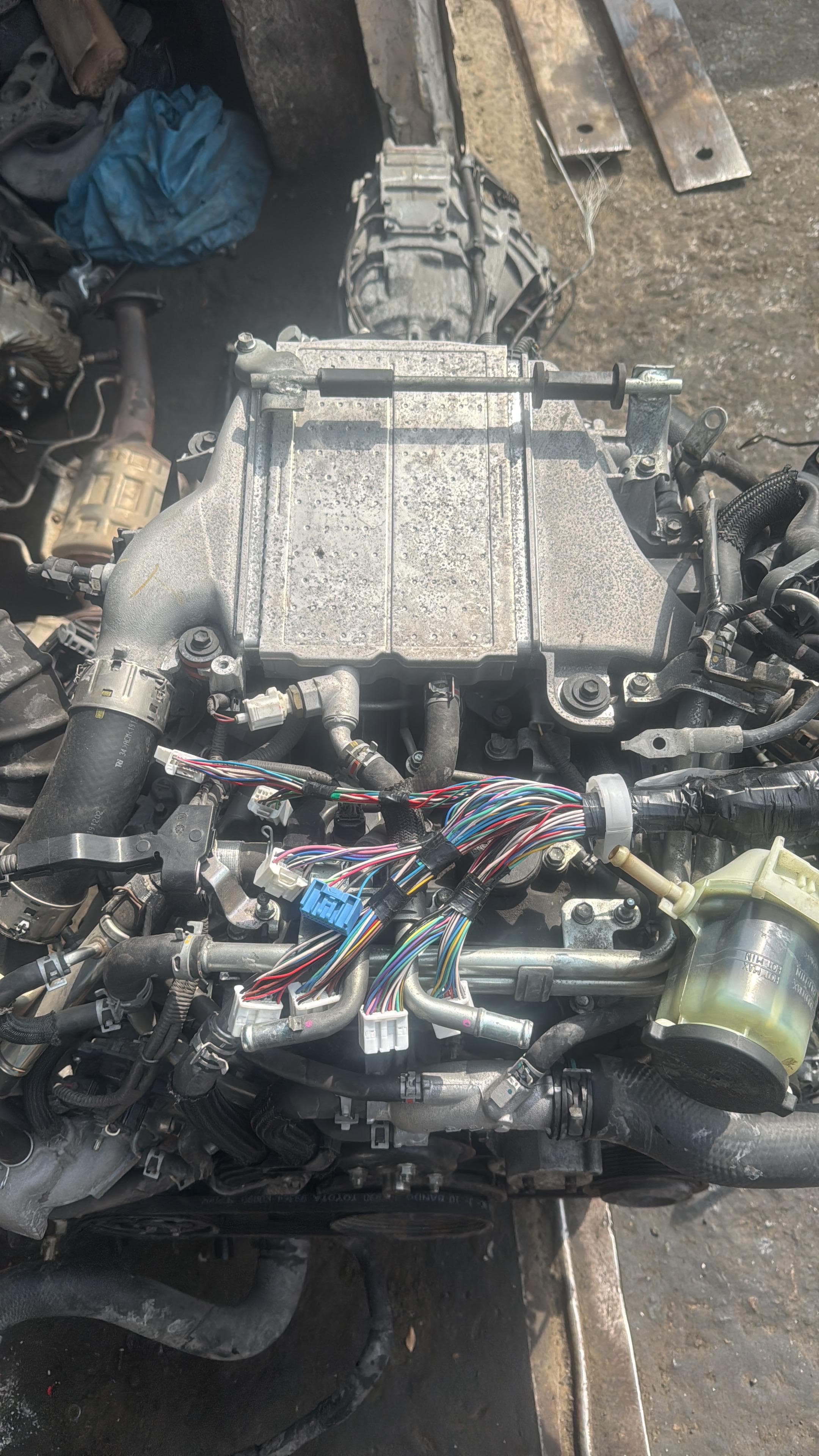 Front view of Toyota Prado 150 1GD Engine